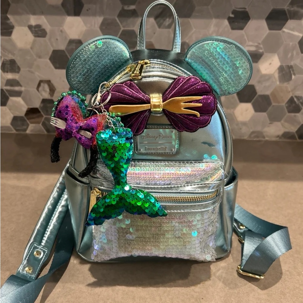 Loungefly Disney Ariel Sequin backpack *please read*